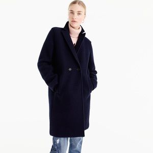J Crew Navy Daphne Top Coat in Boiled Wool
